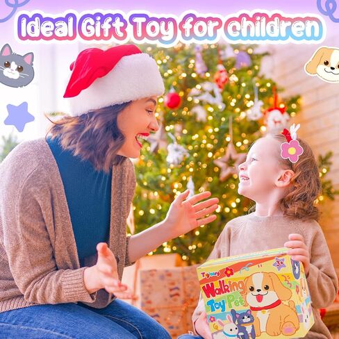 لعبة Plush Toys Toys Interactive Puppy Toy للأطفال ، كلب ألعاب إلكترونية يمشي ولحاء ، تهزه ، لعبة مزيفة مع المقود ، هدية عيد ميلاد عيد الفصح المثالية للأطفال الصغار in Saudi Arabia