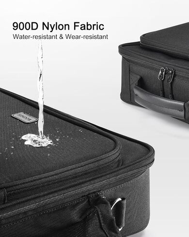 3 Inch 3-Ring Zipper Binder with Water Bottle Holder, D-Ring Zip Up Binder with Shoulder Strap, 700 Sheet Capacity, Compatible with 13" MacBook/Tablet, for School, Office (Black) in Saudi Arabia