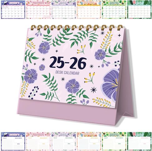 Aesthetic Desk Calendar 2025-2026, Beautiful Small 25-26 Flip Desktop Calendar for Planning and Organizing In Your Home, School or Office, Runs from October 2025 until December 2026 in Kuwait
