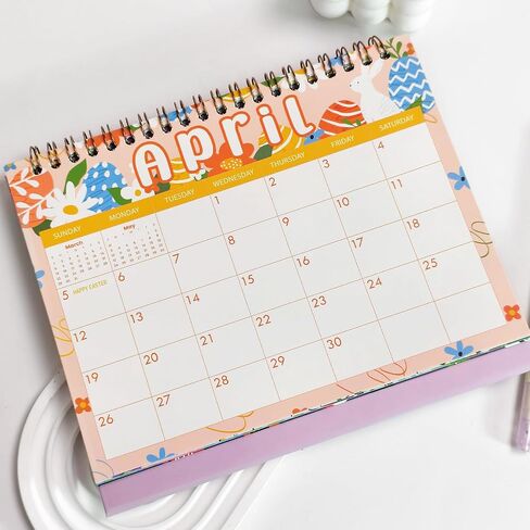 Aesthetic Desk Calendar 2025-2026, Beautiful Small 25-26 Flip Desktop Calendar for Planning and Organizing In Your Home, School or Office, Runs from October 2025 until December 2026 in Kuwait