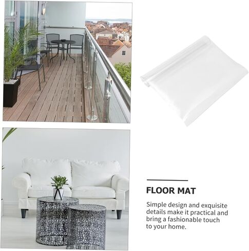 Uonlytech Tea Table Mat Chair Mat PVC Floor Protection for Floor Removable Damage Wear in Saudi Arabia