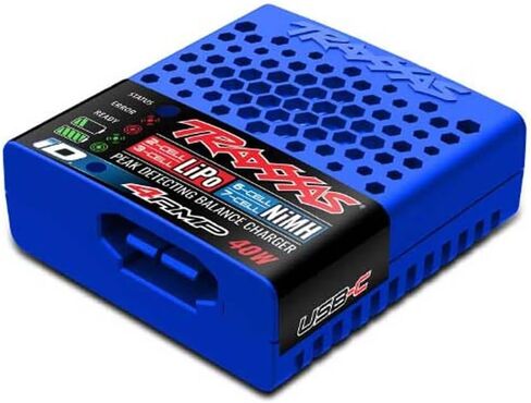 شاحن بطارية TRAXXAS USB-C ، شاحن توازن متعدد الكيمياء 40W ، Blue in Saudi Arabia