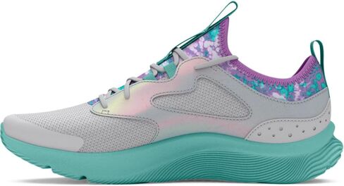 Under Armour Girls Pre School Infinity 2.0 Print Alternate Closure Running Shoe, (102) Halo Gray/Provence Purple/Radial Turquoise, 12 Little Kid in Saudi Arabia