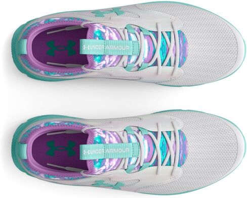 Under Armour Girls Pre School Infinity 2.0 Print Alternate Closure Running Shoe, (102) Halo Gray/Provence Purple/Radial Turquoise, 12 Little Kid in Saudi Arabia