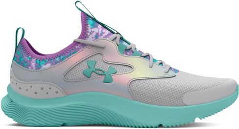 Under Armour Girls Pre School Infinity 2.0 Print Alternate Closure Running Shoe, (102) Halo Gray/Provence Purple/Radial Turquoise, 12 Little Kid in Saudi Arabia