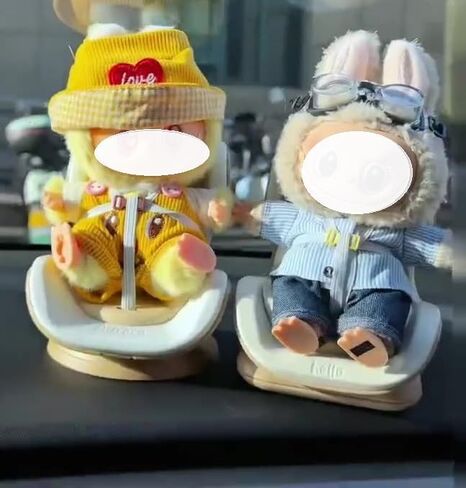 Doll Stand لإكسسوارات Labubu ، دعم حامل عرض الدمية لمدة 4-8 بوصات ، حافظ على Labubu في وضع دائم (أزرق) in Kuwait