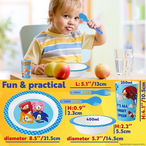 Get Trend Gabby's Dollhouse Dinnerware Sets for Kids, 5 Pc Tableware, Plate, Bowl, Cup, Spoon, Fork, Plates and Bowls Set, Gifts for Kids (Multi Gabby's Dollhouse) in Saudi Arabia