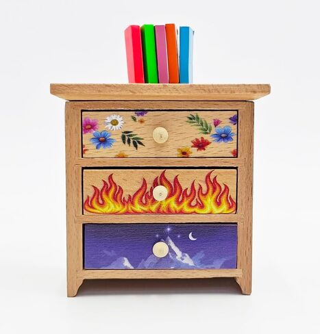 Acotar Dresser Archeron Sisters 'Dressers' مستوحاة من محكمة من الأشواك والورود Dresser Acotar رف الكتب Decors Feyre مع كتب مصغرة (1pc) in Kuwait
