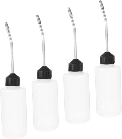 STOBOK 4PCS Machine Machine Oiler: SPOUT Long Metal Spout و Screw-On Cap Audleatator زجاجة لآلات الخياطة الصناعية DIY الحرف الصناعية واحتياجات تزييت الأسرة 120 مل. in Saudi Arabia