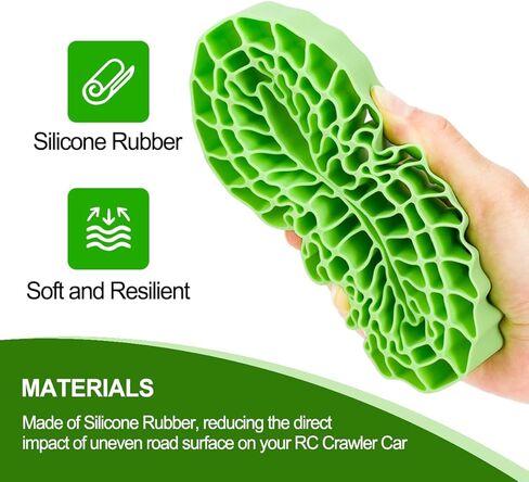 Silicone Rubber Insert Foam for 132-134mm (5.25" OD) 2.2" Tires (Green 4pcs) in Saudi Arabia
