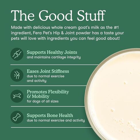 Fera Pets Goat Milk - مكملات تهدئة للكلاب والقطط - Ashwagandha ، L -theanine ، و Fame Flower - يدعم الإغاثة والاسترخاء - من أجل أكلة صعب الإرضاء - 60 ملعقة شاي in Kuwait