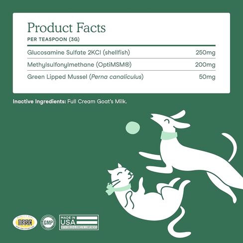 Fera Pets Goat Milk - مكملات تهدئة للكلاب والقطط - Ashwagandha ، L -theanine ، و Fame Flower - يدعم الإغاثة والاسترخاء - من أجل أكلة صعب الإرضاء - 60 ملعقة شاي in Kuwait