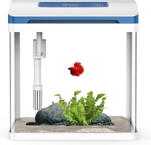 Betta Fish Tank 2 Gallon Glass Aquarium Starter Kit و Small Fish Tank with Filter and Light. in Kuwait