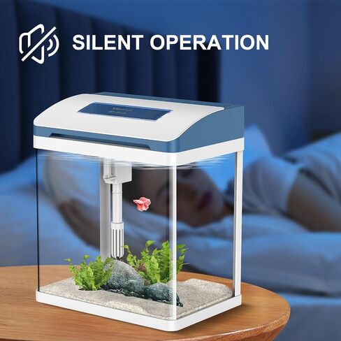 Betta Fish Tank 2 Gallon Glass Aquarium Starter Kit و Small Fish Tank with Filter and Light. in Kuwait