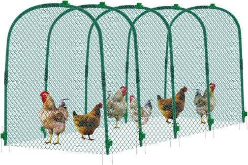 Yalikop كبير نفق الدجاج Coop Run ، 157 × 31.5 × 25.5 بوصة ، من السهل تثبيت نفق الدواجن الأخضر الفناء للبناء في الهواء الطلق ، مثالية للدجاج والبط والأرانب والحيوانات الصغيرة in Saudi Arabia
