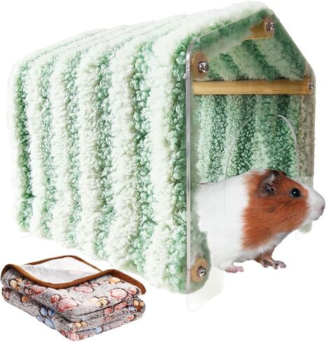 Guinea Pig Hideout Tunnel Rabbit Hide House Detachable Hiding Hut for Hamster Bunny Chinchilla Hedgehog Small Animal (Pink) in Saudi Arabia