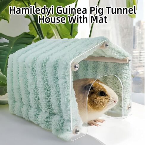 Guinea Pig Hideout Tunnel Rabbit Hide House Detachable Hiding Hut for Hamster Bunny Chinchilla Hedgehog Small Animal (Pink) in Saudi Arabia
