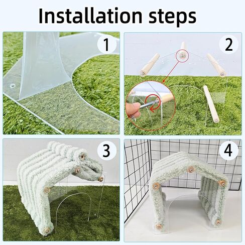 Guinea Pig Hideout Tunnel Rabbit Hide House Detachable Hiding Hut for Hamster Bunny Chinchilla Hedgehog Small Animal (Pink) in Saudi Arabia