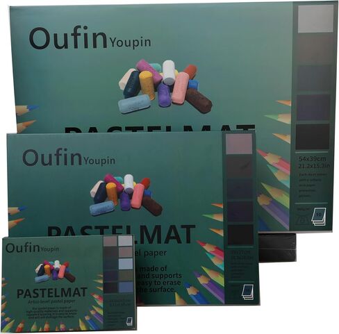 Oufin youpin pastelmat pad pad (21.2x15.3inches) 54 × 39 سم - 600g㎡ - 10sheeps - لون فاتح اللون (لون فاتح (بني فاتح ، بني داكن ، رمادي ، أخضر ، أزرق) ، 39x27 سم (15.3x10.6in)) in Kuwait