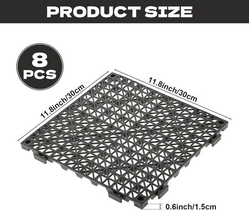 8 PCS Kennel Deck Kennel Flooring for Outdoor Dog Unclosure Dog Abs خارج الكلب بعيدًا عن الأرض (11.8 بوصة*11.8 بوصة) in Saudi Arabia