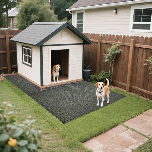 8 PCS Kennel Deck Kennel Flooring for Outdoor Dog Unclosure Dog Abs خارج الكلب بعيدًا عن الأرض (11.8 بوصة*11.8 بوصة) in Saudi Arabia