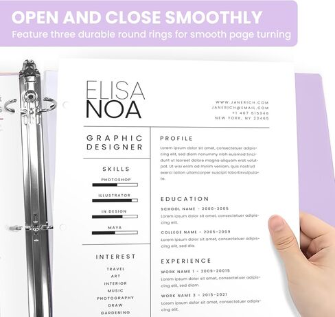 1 Inch Binders 3 Ring 4 Pack, PVC Free View Binder (Fits 8.5" x 11" Letter Size Papers), Perfect for School & Office Supplies, Pastel Colors in Saudi Arabia