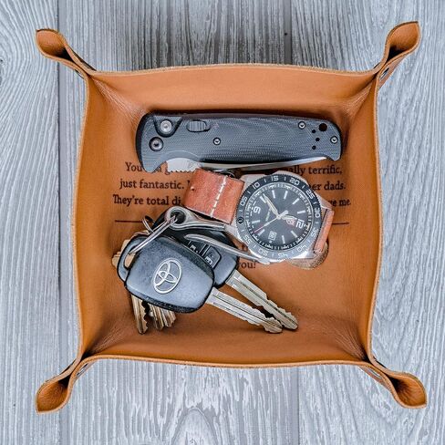 Custom Personalized Leather Catchall Tray for Boys - Ideal Religious Confirmation or Keepsake Gift - Perfect for Jewelry, Keys, and More - CLICK THE CUSTOMIZE BUTTON TO ORDER NOW in Saudi Arabia