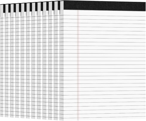 6pcs منصات قانونية 8.5 × 11 ، المفترسة 8.5 × 11.75 الكلية دفتر ملاحظات ، وكتابة منصات من الورق ، ومنصات الملاحظات الصفراء ، وأوراق وسادة المذكرة ، الخط الفتحة القانونية الضيقة ، و 30 ورقة/حزمة in Kuwait