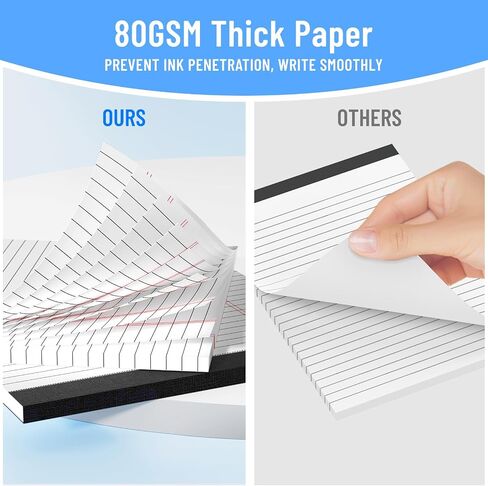 6pcs منصات قانونية 8.5 × 11 ، المفترسة 8.5 × 11.75 الكلية دفتر ملاحظات ، وكتابة منصات من الورق ، ومنصات الملاحظات الصفراء ، وأوراق وسادة المذكرة ، الخط الفتحة القانونية الضيقة ، و 30 ورقة/حزمة in Kuwait