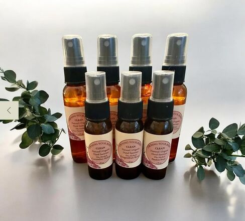 مطهر يدوي عضوي طبيعي-منظف يدوي لطيف وفعال مع فوائد ترطيب-الحماية القائمة على الكحول ، غير سامة وصديقة للبشرة (2 أونصة ، كيوي بطيخ) in Saudi Arabia
