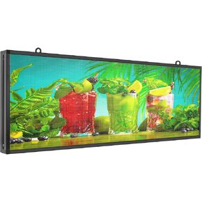 P5 علامة LED قابلة للبرمجة (39 "× 14") ، تم ترقيتها في الهواء الطلق RGB لوحة الرسائل الرقمية الكاملة ، تدعم تشغيل الفيديو والصور ، التحكم في WiFi & USB ، عرض الإعلانات LED للأعمال التجارية in Saudi Arabia