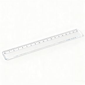 20 Inch Transparent Plastic Ruler - High Precision Dual Scales (Metric/Imperial) - Scratch-Resistant, Ideal for Students, Office Measurement & Handcrafts in Saudi Arabia