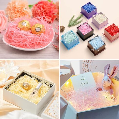 HMJIA Crinkle Cut Paper 7oz Shred Packing Grass Cushion Paper Streamer for Christmas Wedding Birthday Bridesmaid Engagement Craft Gift Boxes Bags Basket Filler Decoration (Kraft Paper) in Saudi Arabia