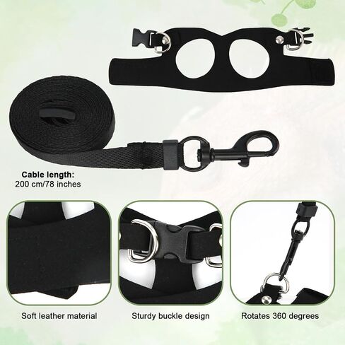 3pcs تسخير Dragon Harness & Leash ، 3 أحجام السحالي التدريب على المشي جلود قابلة للتعديل من الجلد الناعم السحلي الحاملة الحبل المشي للزواحف الصغيرة السناجب الحيوان in Kuwait