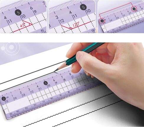 8 Pcs Pink Geometry Set Cute Compass Set with Maths Protractor Rulers, Math Set for Drawing Measuring Tools, Kawaii Ruler Kit for Class Women Girls School Supplies (Pink) in Kuwait