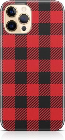 Plaid Case For iPhone 12 Pro Max 11 iPhone XS XR 78 Plus Case Red Buffalo Christmas Protective Phone Cover A3 in Saudi Arabia