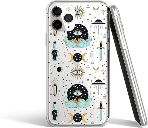 Aesthetic Mystic Case for iPhone XR Xs Max 7 8 Plus SE iPhone 13 Pro Case Magic Crystal Eye Shockproof Protective Esoteric Phone Cover Gift U182 in Saudi Arabia