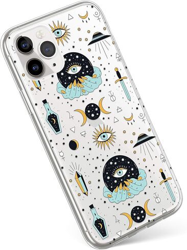 Aesthetic Mystic Case for iPhone XR Xs Max 7 8 Plus SE iPhone 13 Pro Case Magic Crystal Eye Shockproof Protective Esoteric Phone Cover Gift U182 in Saudi Arabia