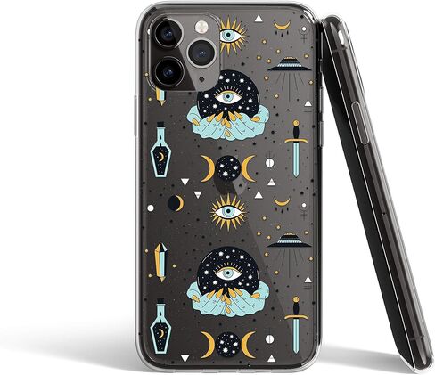 Aesthetic Mystic Case for iPhone XR Xs Max 7 8 Plus SE iPhone 13 Pro Case Magic Crystal Eye Shockproof Protective Esoteric Phone Cover Gift U182 in Saudi Arabia