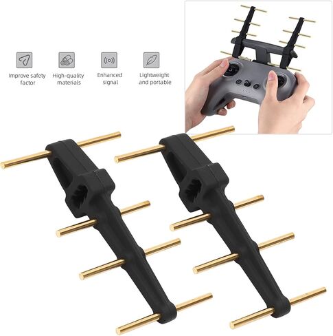 2.4 جيجا هرتز معزز إشارة هوائي للطائرات بدون طيار FPV ، موسع النحاس النحاسي المزدوج مع طلاء السيليكون المحسّن عن بعد مسافة مستقرة الرحلة (أسود) in Kuwait