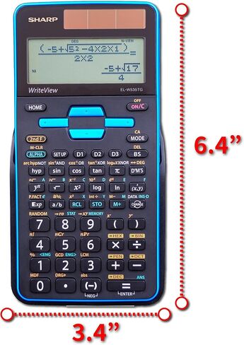Sharp EL-W535TGBBL Scientific Calculator with WriteView™ 4 Line Display, Black, Blue in Saudi Arabia