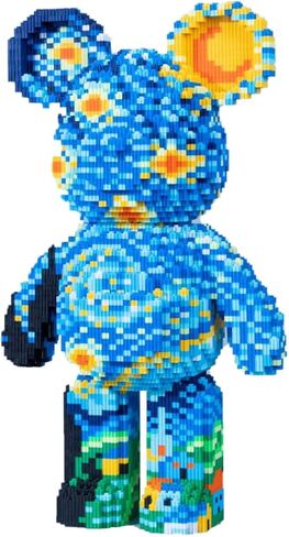 dOHOb Starry Bear Building Block, 9435 Pieces, 50cm Height, Storage Chest Design in Saudi Arabia
