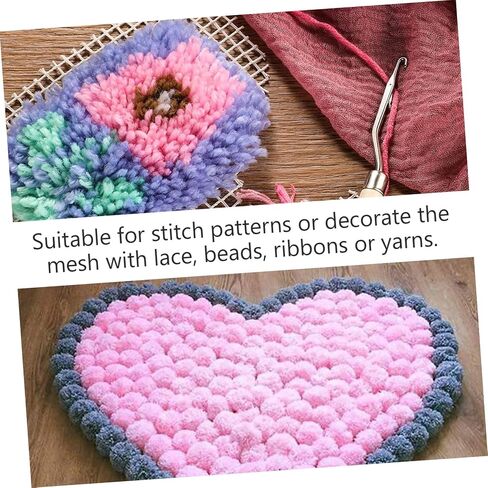 Artibetter Rug Making Tapestry Mesh for DIY Projects Durable Hooking Mesh White Canvas for Carpet Embroidery for Patterns and Crafts in Saudi Arabia