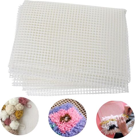 DOITOOL DIY Mesh Rug Hooking Canvas for Embroidery Crafts Lightweight Tapestry DIY Mesh Durable Hooking Craft Accessories for Home Decor for Friends and Family in Saudi Arabia