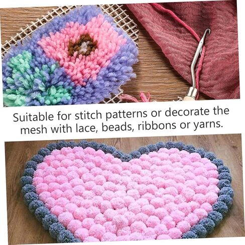 DOITOOL DIY Mesh Rug Hooking Canvas for Embroidery Crafts Lightweight Tapestry DIY Mesh Durable Hooking Craft Accessories for Home Decor for Friends and Family in Saudi Arabia