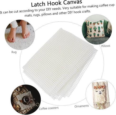 DOITOOL DIY Mesh Rug Hooking Canvas for Embroidery Crafts Lightweight Tapestry DIY Mesh Durable Hooking Craft Accessories for Home Decor for Friends and Family in Saudi Arabia