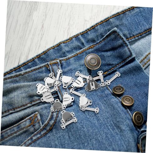 VALICLUD 10sets Sewing Hooks and Eyes Closure Pants Hooks Fasteners for Clothing Repair in Kuwait