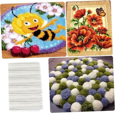 Artibetter 1Pc Blank Rug Hooking Mesh for DIY Carpet Making Lightweight Crochet Mesh Floor Mat Material for Custom Designs Durable for Stitching Patterns and Creative Crafts in Saudi Arabia