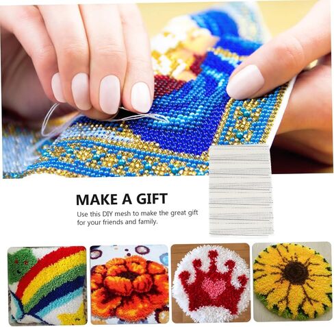 Artibetter 1Pc Blank Rug Hooking Mesh for DIY Carpet Making Lightweight Crochet Mesh Floor Mat Material for Custom Designs Durable for Stitching Patterns and Creative Crafts in Saudi Arabia