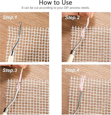 ARTIBETTER DIY Blank Rug Hooking Mesh Craft Sheet White Canvas for Rug Making Tapestry Crafts and Decor Projects in Saudi Arabia